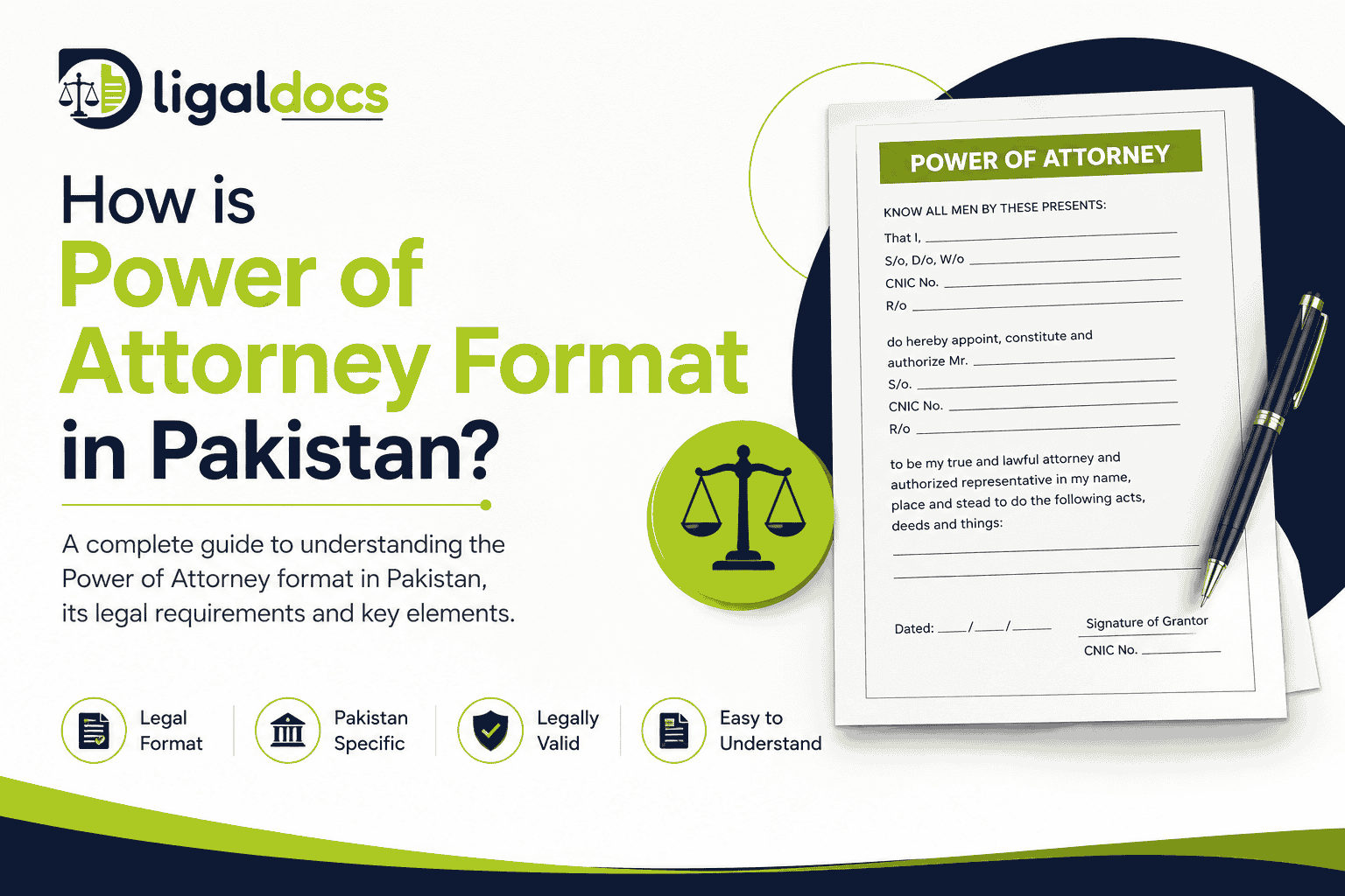 Power of Attorney Format in Pakistan  Step by Step Guide