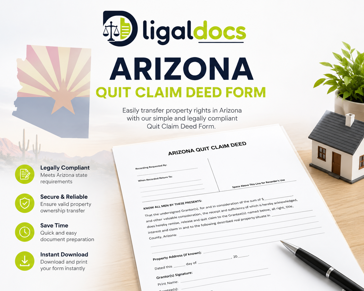 how is Arizona Quit Claim Deed Form